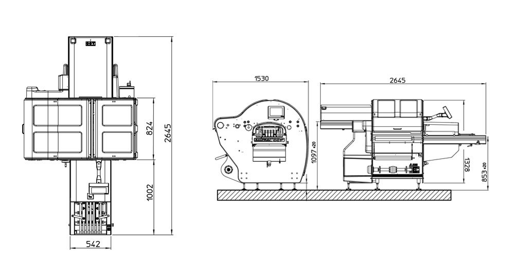 55 Più, technical drawings - Gruppo Fabbri